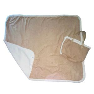 Cannon Throw n Tote Suede and Sherpa Camel